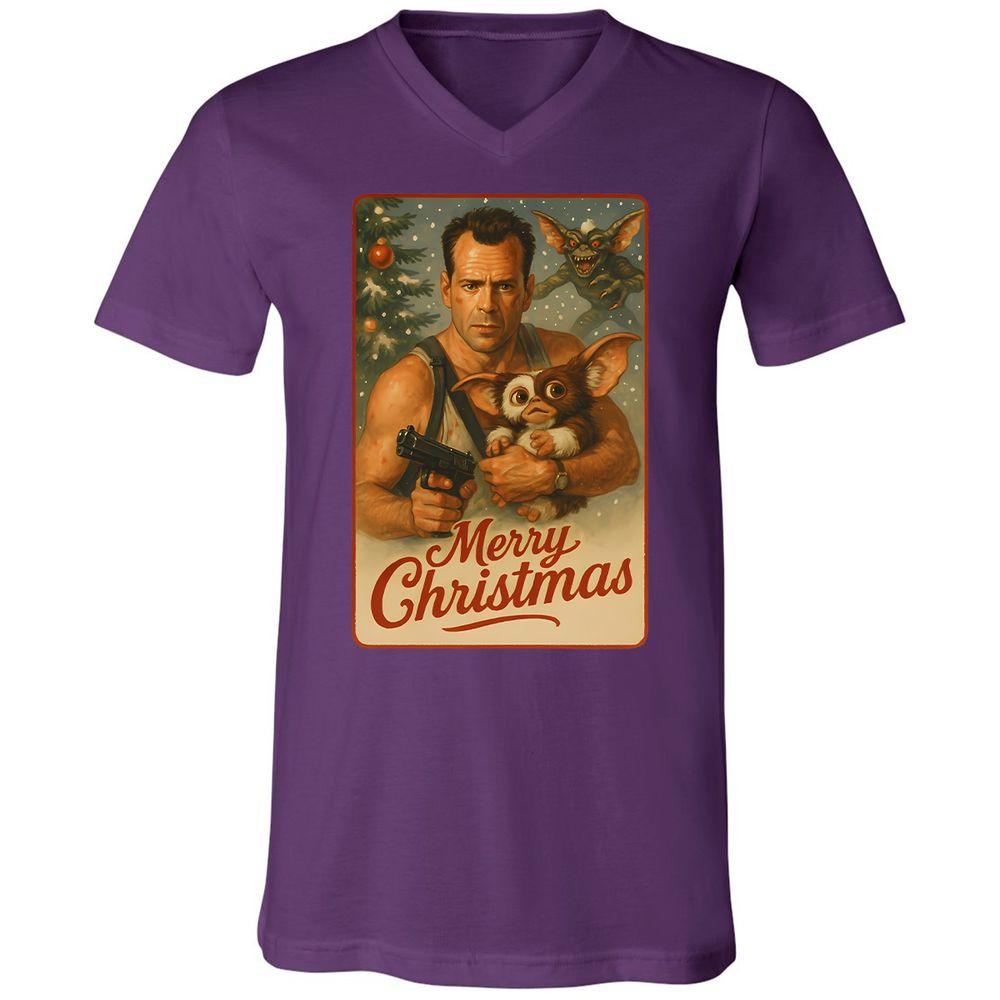 Unisex V-Neck T-Shirt - EXZZCXXL - Team Purple - 9