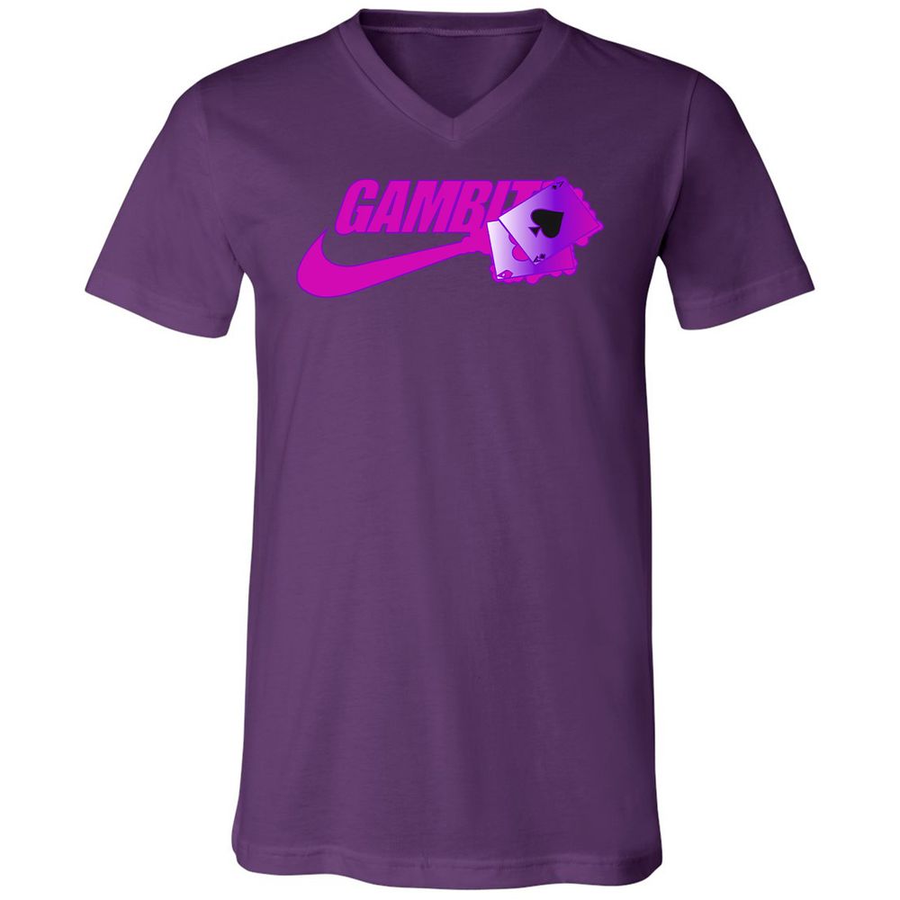Unisex V-Neck T-Shirt - E6LRJHRW - Team Purple - 9