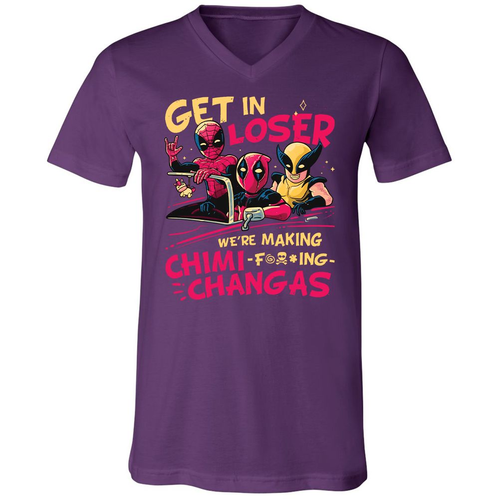 Unisex V-Neck T-Shirt - HZDP4XAA - Team Purple - 9