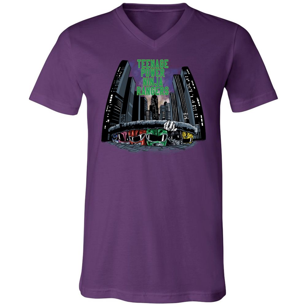 Unisex V-Neck T-Shirt - JHF82JBQ - Team Purple - 9