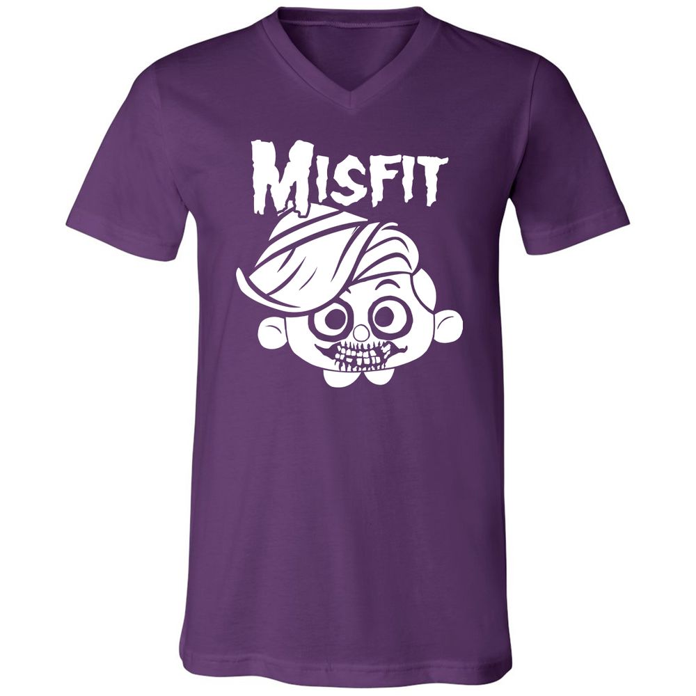 Unisex V-Neck T-Shirt - C7N4TVS4 - Team Purple - 9
