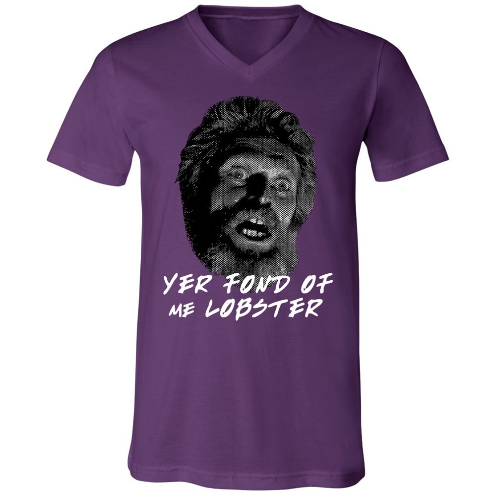 Unisex V-Neck T-Shirt - YQK4AUJL - Team Purple - 9