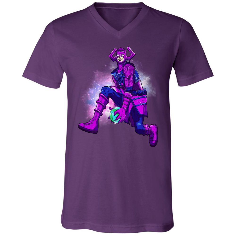 Unisex V-Neck T-Shirt - MH84MPGG - Team Purple - 9