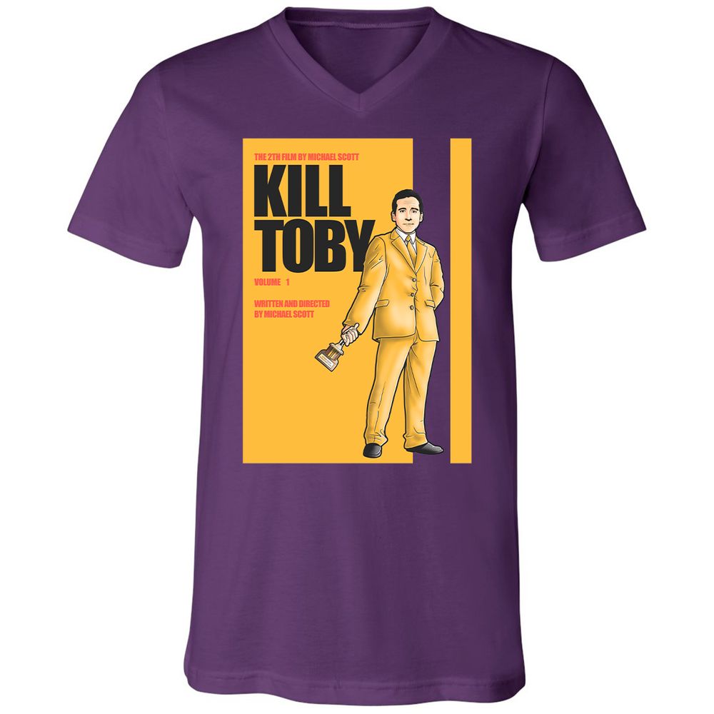 Unisex V-Neck T-Shirt - DFE1HZ8K - Team Purple - 9