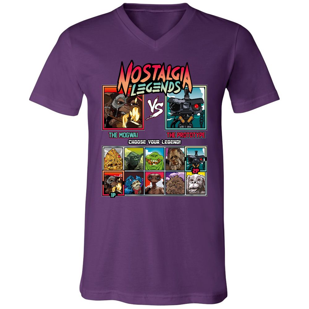 Unisex V-Neck T-Shirt - 1QXRDST5 - Team Purple - 9