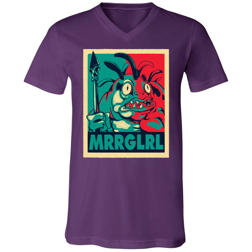 Unisex V-Neck T-Shirt - H11TVNMK - Team Purple - 9