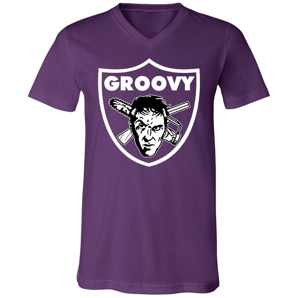 Unisex V-Neck T-Shirt - JSKTWD27 - Team Purple - 9