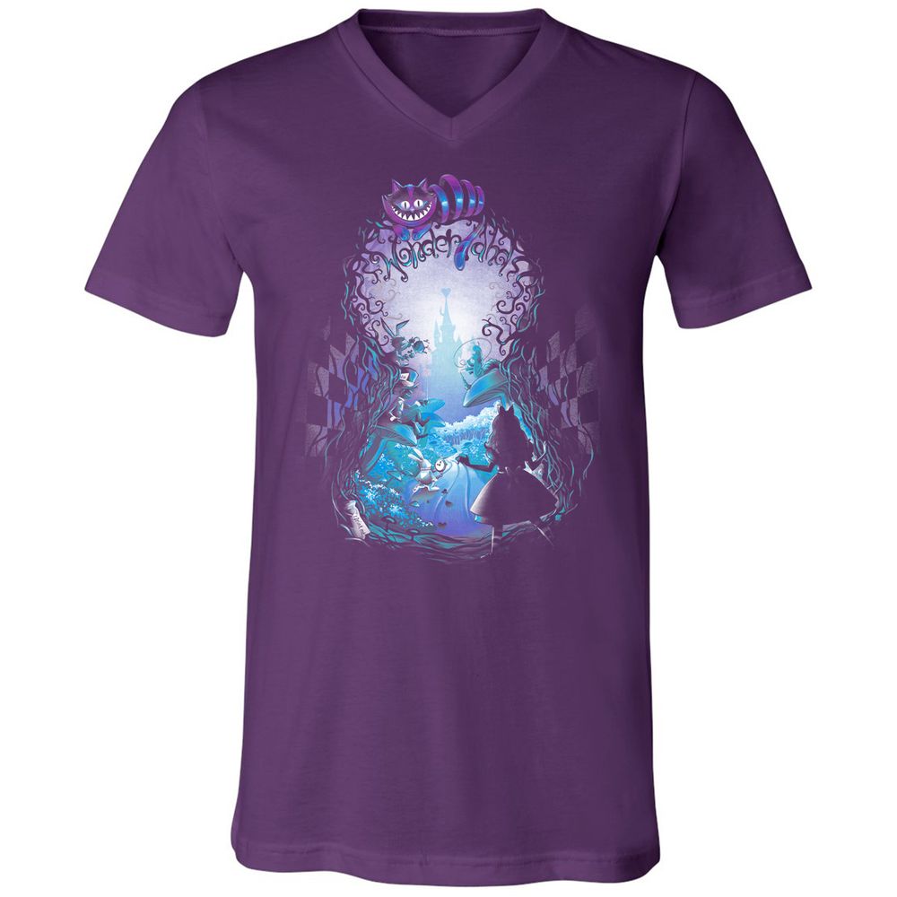 Unisex V-Neck T-Shirt - 91VVDS51 - Team Purple - 9