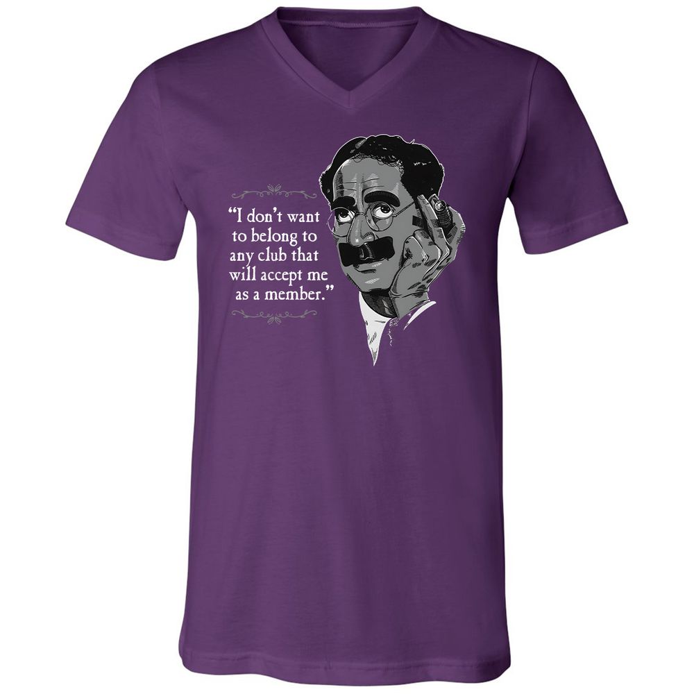Unisex V-Neck T-Shirt - 9YLF2D9P - Team Purple - 9