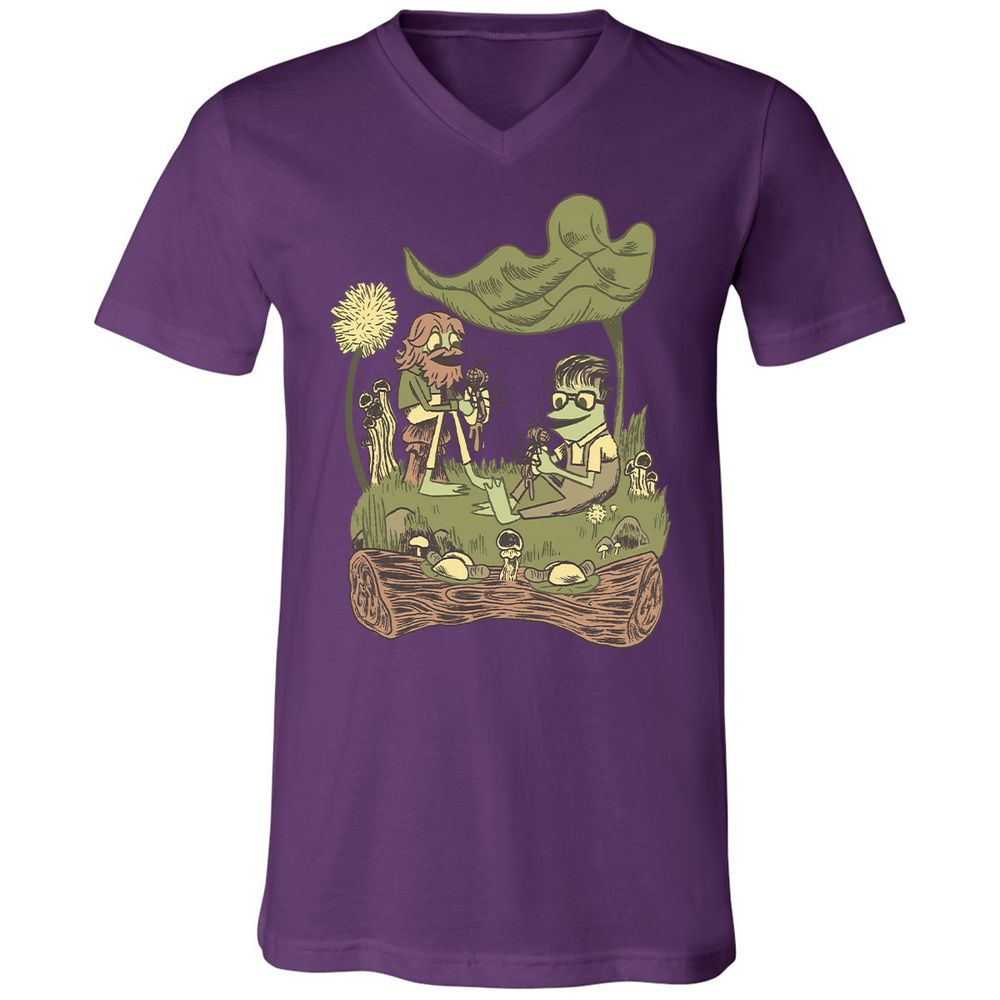 Unisex V-Neck T-Shirt - Q6UU7LTZ - Team Purple - 9