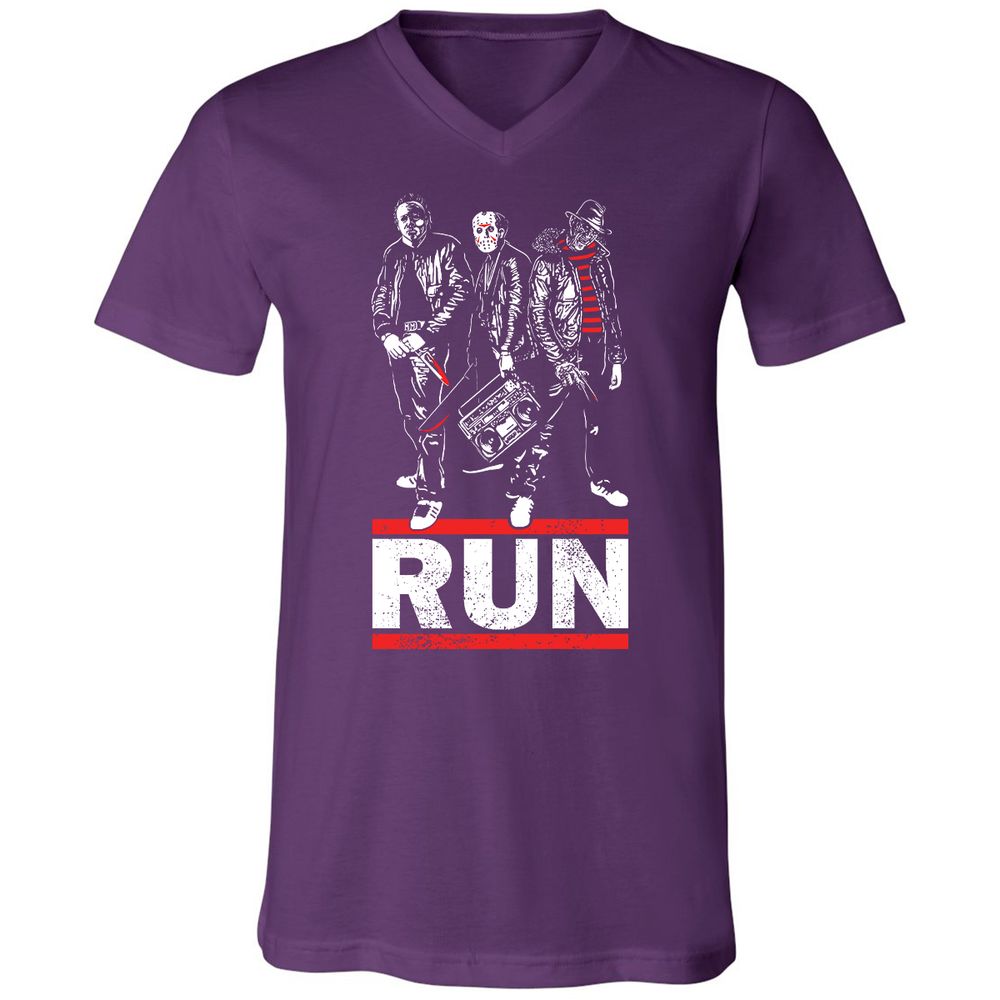 Unisex V-Neck T-Shirt - WPXJQB6R - Team Purple - 9