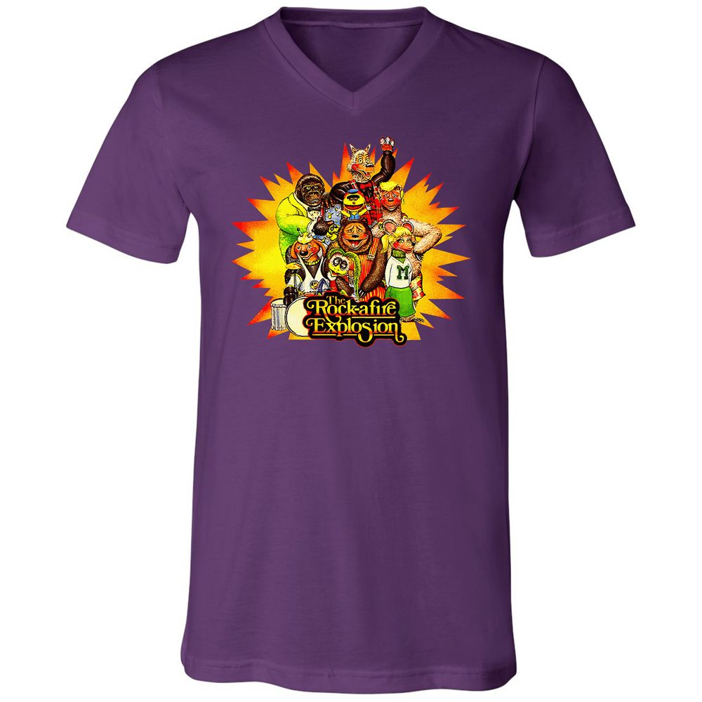 Unisex V-Neck T-Shirt - 47FPCENQ - Team Purple - 9