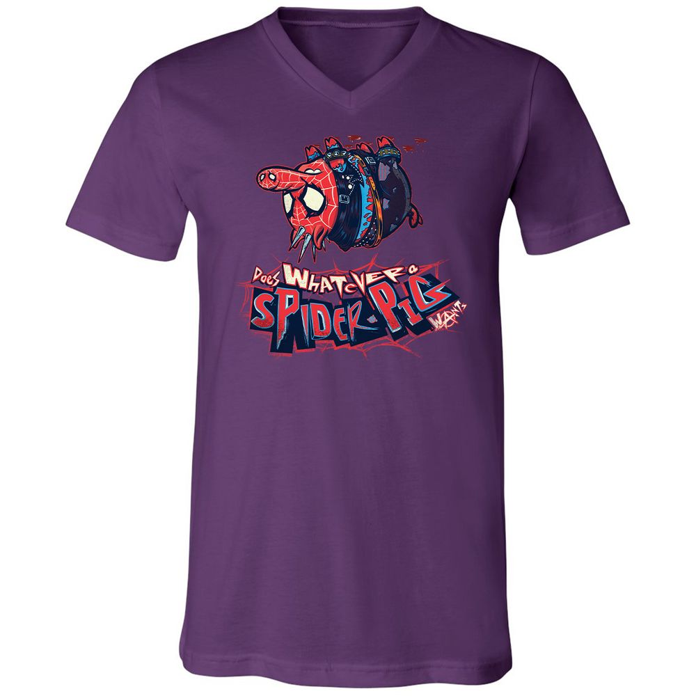 Unisex V-Neck T-Shirt - 73335L24 - Team Purple - 9