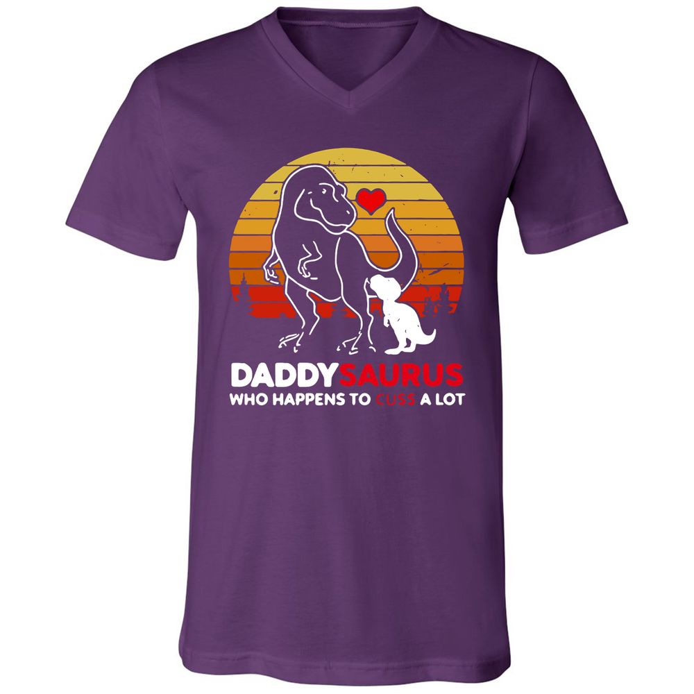 Unisex V-Neck T-Shirt - AUEUJG3Y - Team Purple - 9