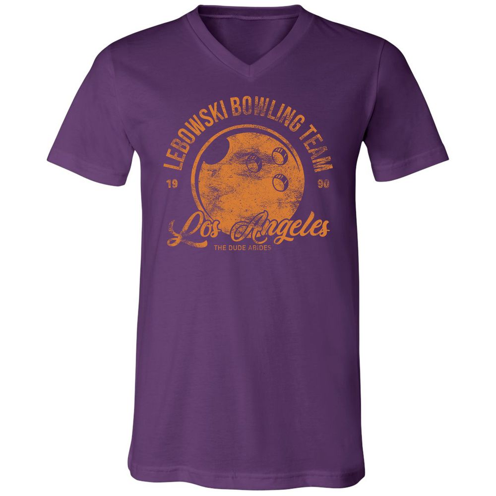 Unisex V-Neck T-Shirt - XC3E8VCH - Team Purple - 9