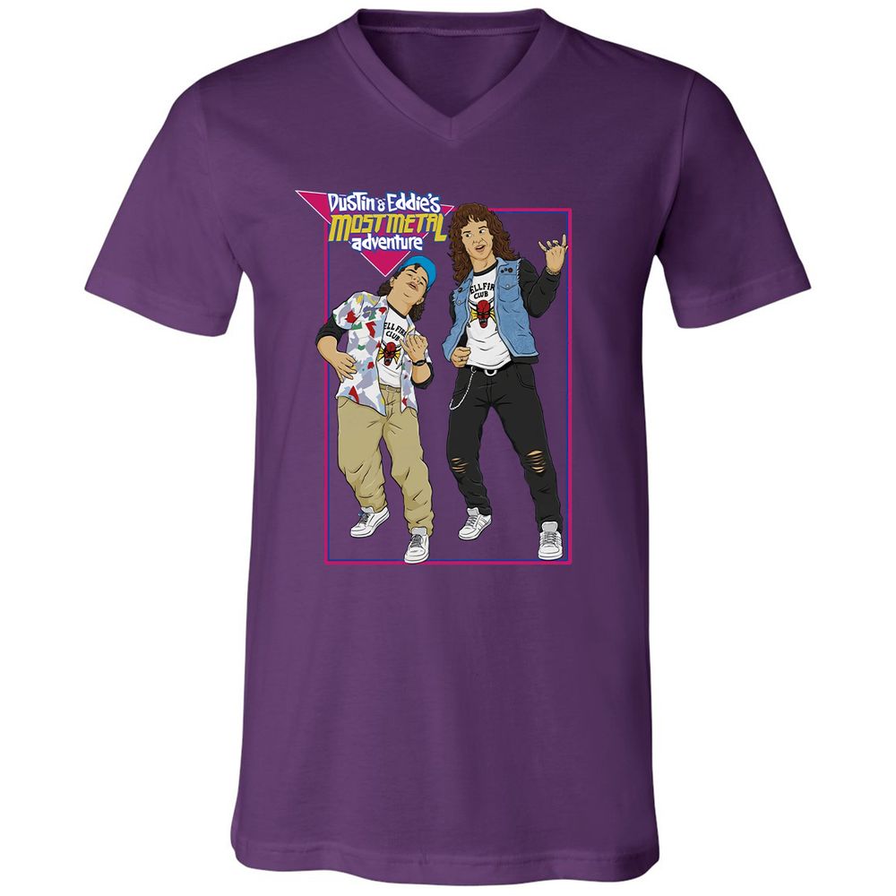 Unisex V-Neck T-Shirt - MZPU5BMX - Team Purple - 9
