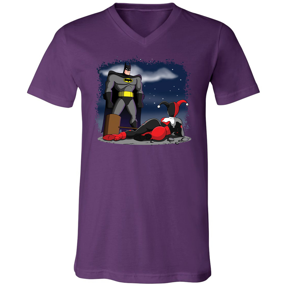 Unisex V-Neck T-Shirt - AAJ6FMAF - Team Purple - 9