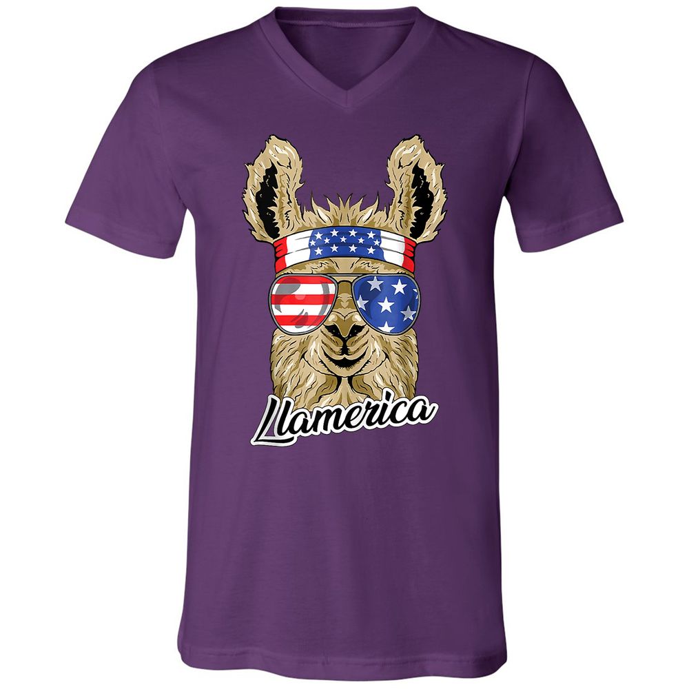 Unisex V-Neck T-Shirt - ZY4XCZ3M - Team Purple - 9