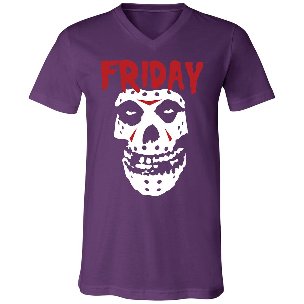 Unisex V-Neck T-Shirt - S3WWMLUY - Team Purple - 9