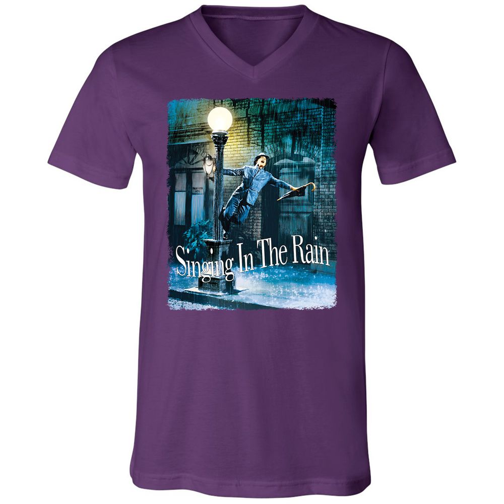 Unisex V-Neck T-Shirt - U8ZXW3T5 - Team Purple - 9