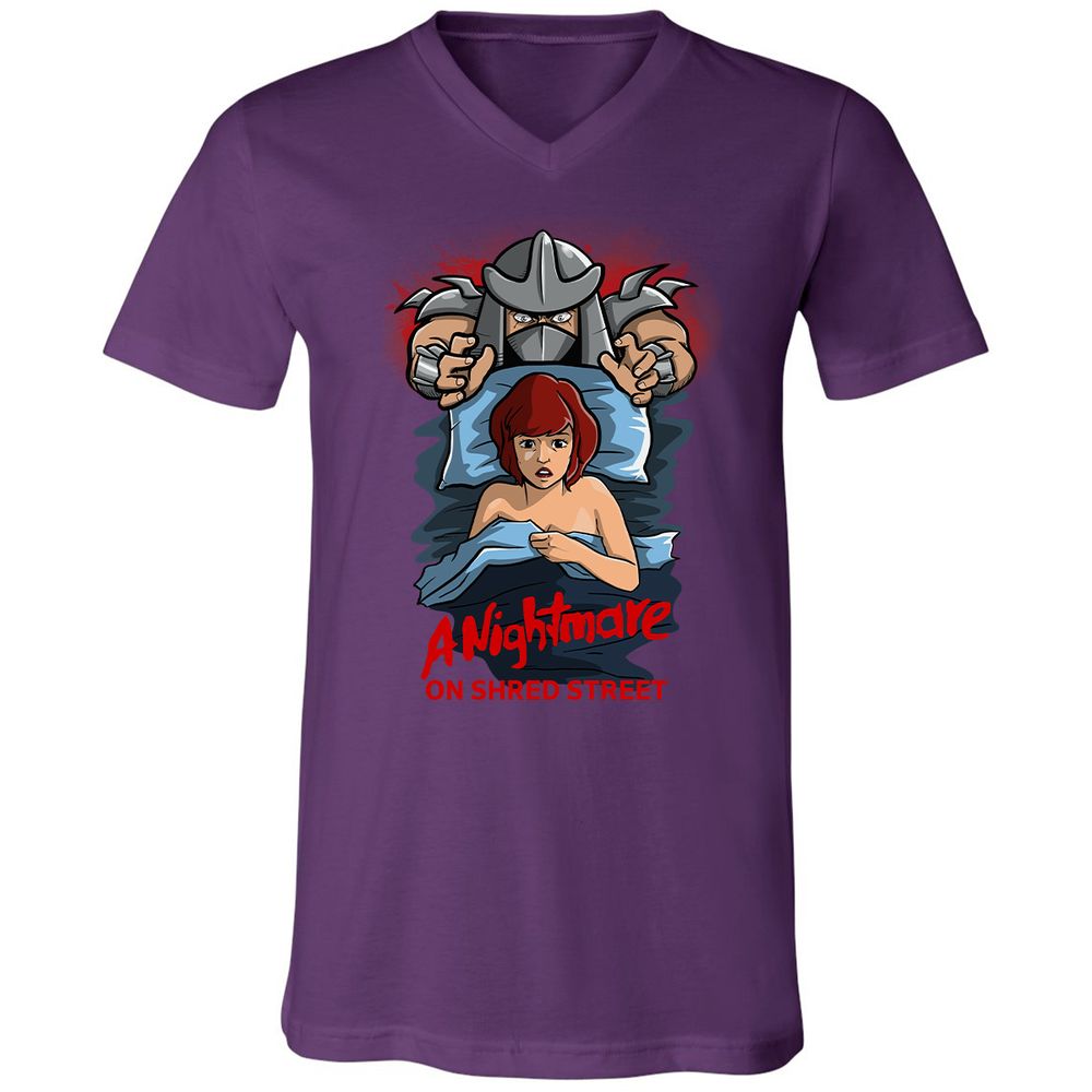 Unisex V-Neck T-Shirt - QJRTN22J - Team Purple - 9