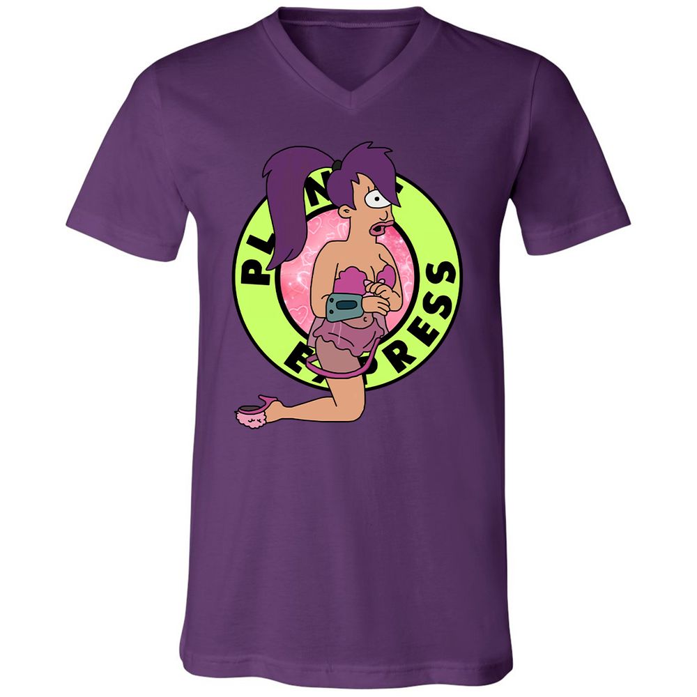 Unisex V-Neck T-Shirt - RVX3BEQ6 - Team Purple - 9
