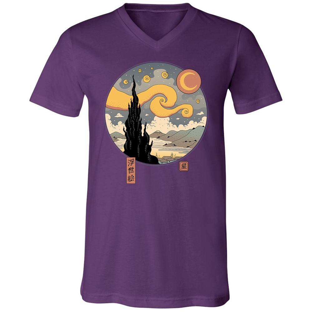 Unisex V-Neck T-Shirt - CPAVYYSM - Team Purple - 9