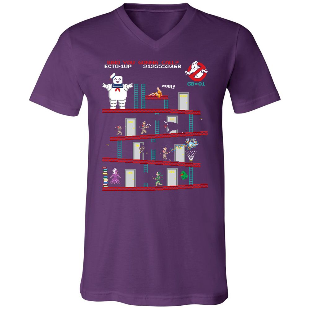 Unisex V-Neck T-Shirt - QUD3YU4T - Team Purple - 9
