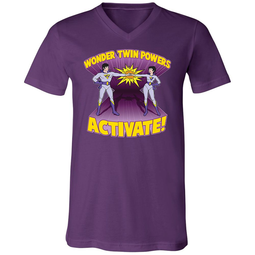 Unisex V-Neck T-Shirt - 9UG9WHZQ - Team Purple - 9