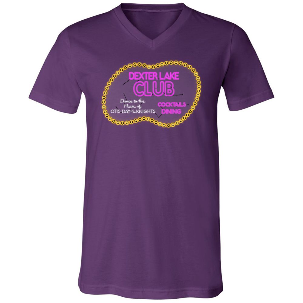 Unisex V-Neck T-Shirt - 7A43X13W - Team Purple - 9