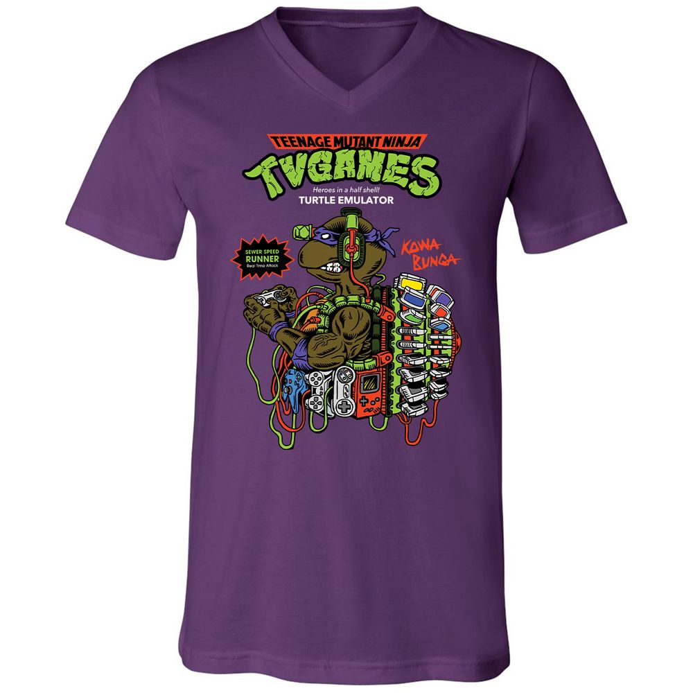 Unisex V-Neck T-Shirt - ADB2KW14 - Team Purple - 9