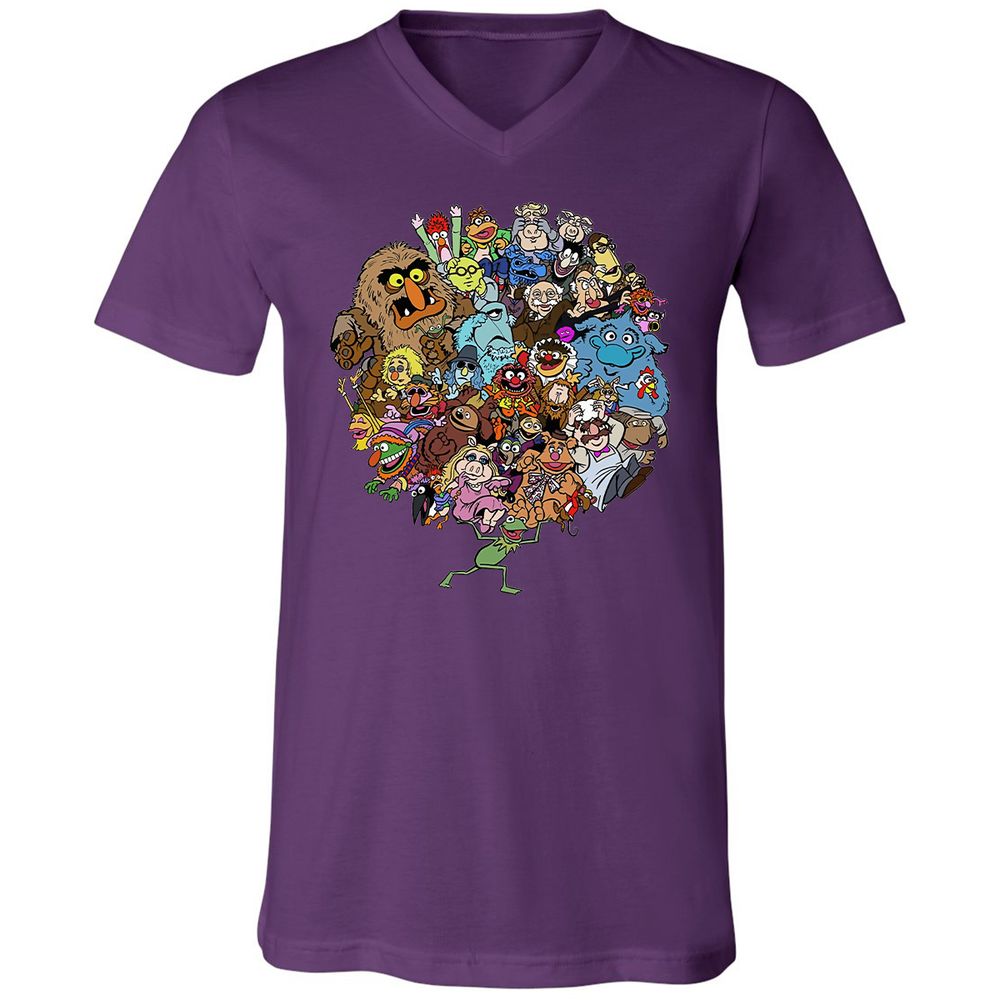 Unisex V-Neck T-Shirt - U7UZCHYK - Team Purple - 9