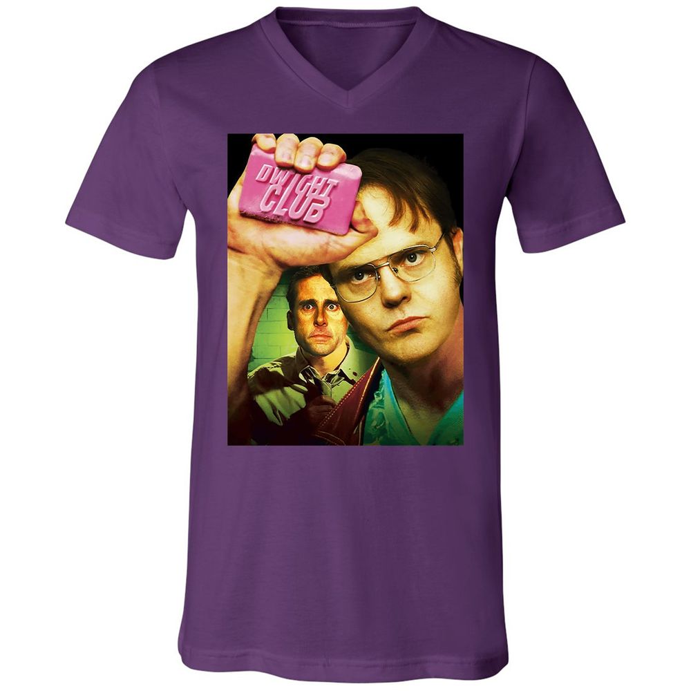 Unisex V-Neck T-Shirt - MZSRSNQJ - Team Purple - 9