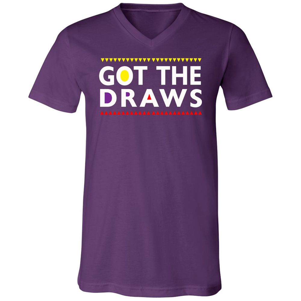 Unisex V-Neck T-Shirt - ZNJC92Q6 - Team Purple - 9