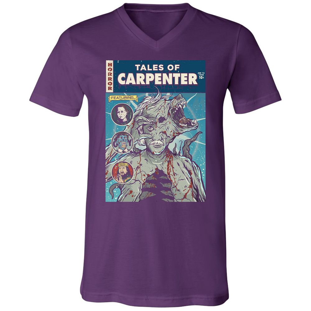 Unisex V-Neck T-Shirt - QNHU2TYU - Team Purple - 9