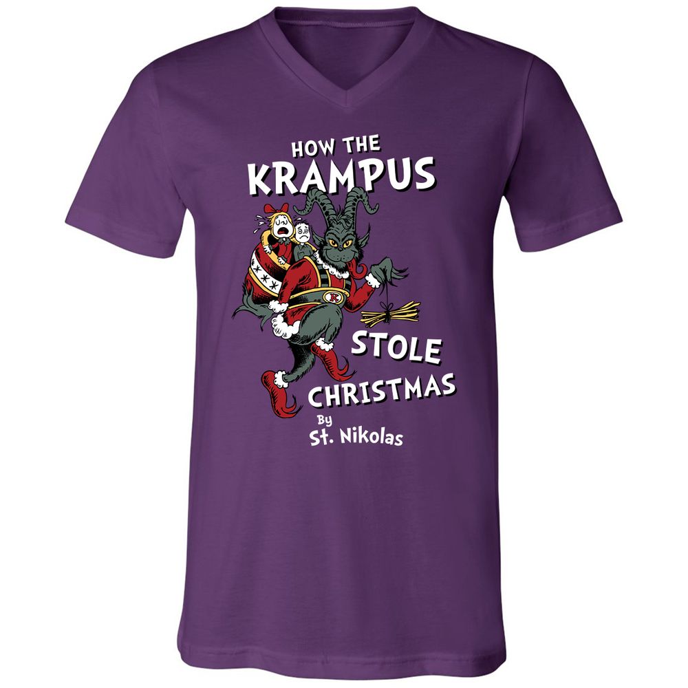 Unisex V-Neck T-Shirt - 7WBFTMYF - Team Purple - 9