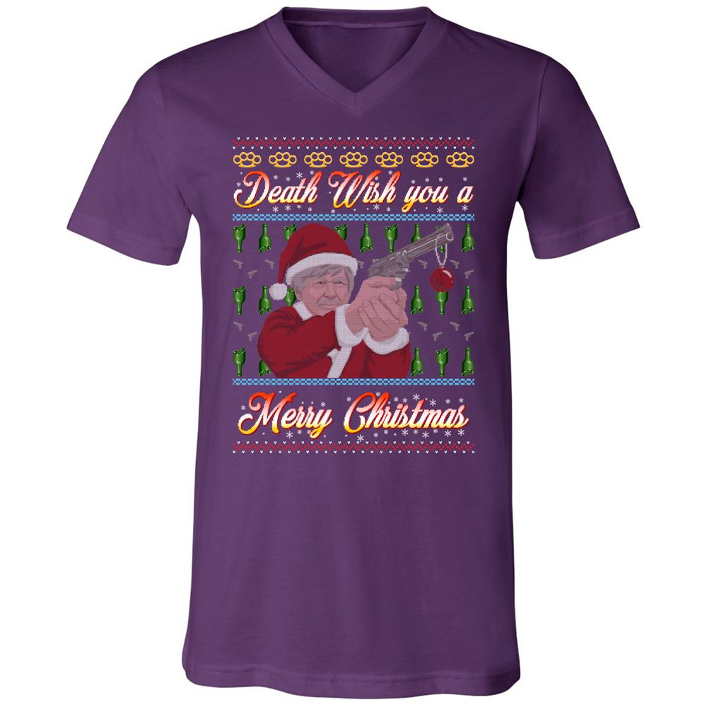 Unisex V-Neck T-Shirt - FZVM2GH4 - Team Purple - 9