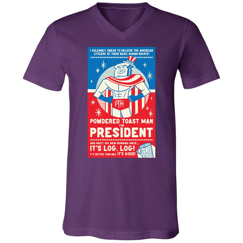 Unisex V-Neck T-Shirt - 22QSRA2A - Team Purple - 9
