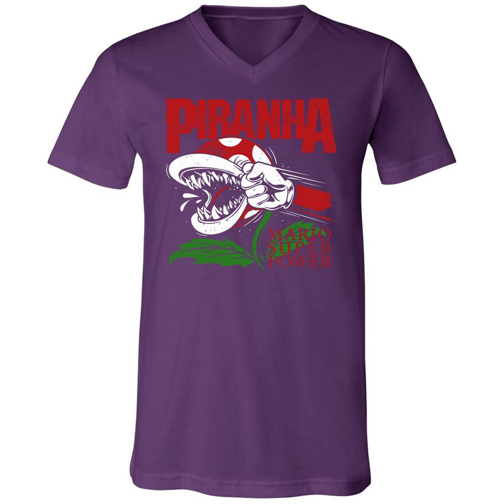 Unisex V-Neck T-Shirt - 2UREPV9T - Team Purple - 9