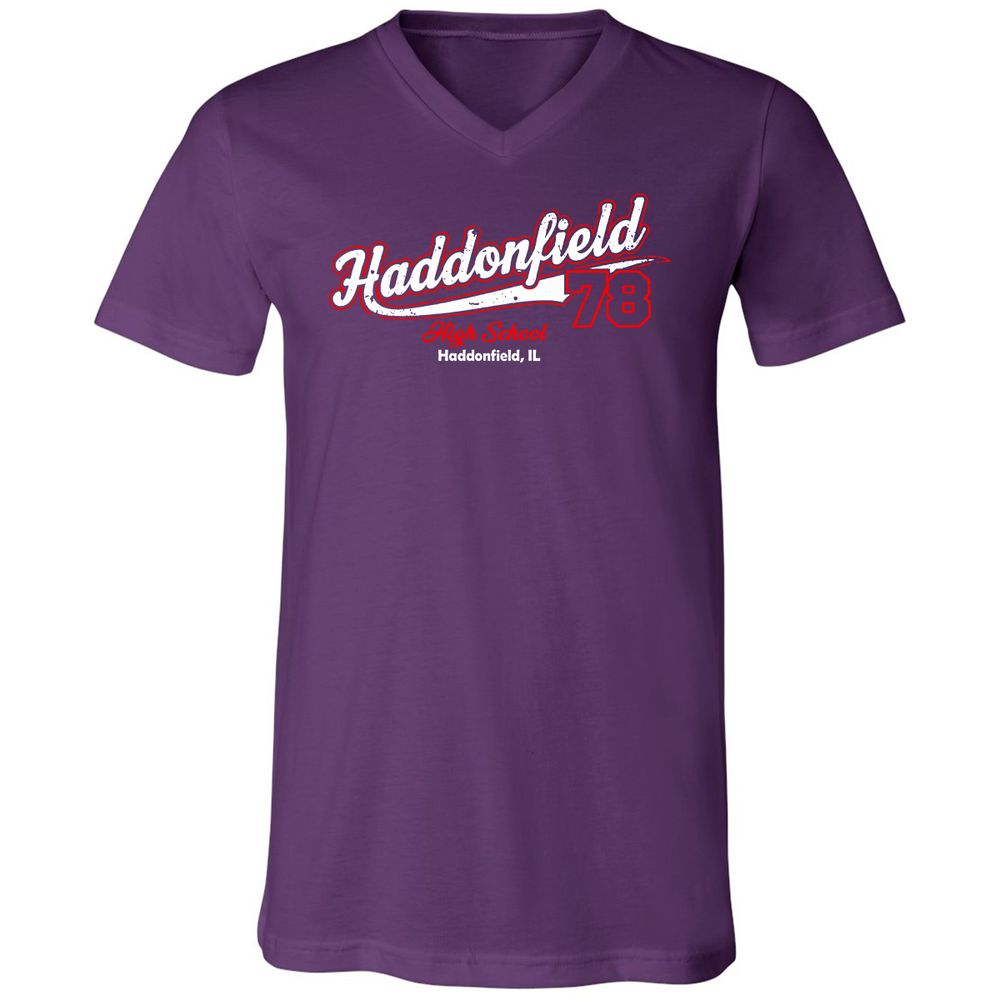 Unisex V-Neck T-Shirt - WZH3D2TD - Team Purple - 9