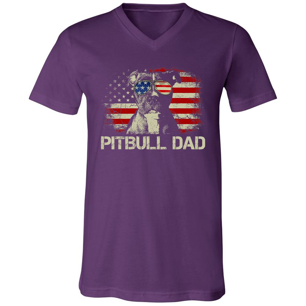 Unisex V-Neck T-Shirt - CQ5NXM5K - Team Purple - 9
