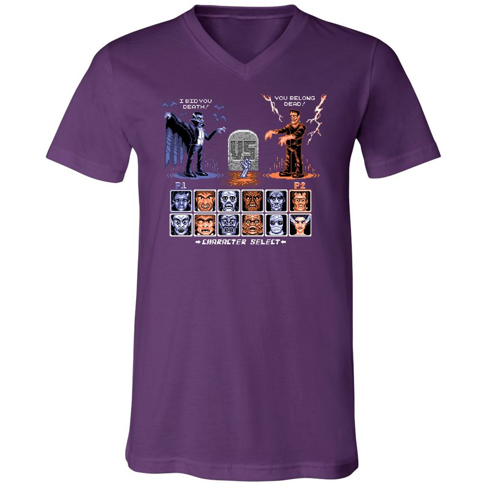 Unisex V-Neck T-Shirt - FLEU8HR2 - Team Purple - 9