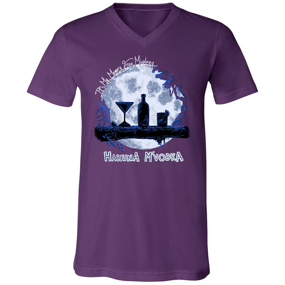 Unisex V-Neck T-Shirt - TXNGVC89 - Team Purple - 9
