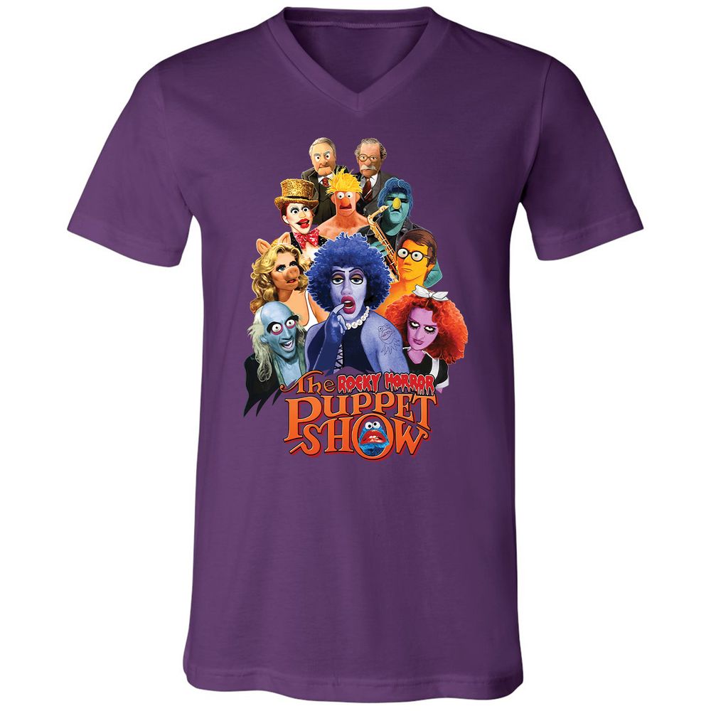 Unisex V-Neck T-Shirt - EKWYRL51 - Team Purple - 9
