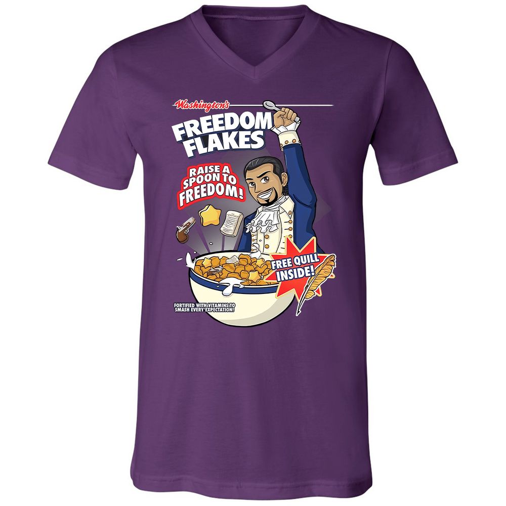 Unisex V-Neck T-Shirt - WVYJUXYH - Team Purple - 9