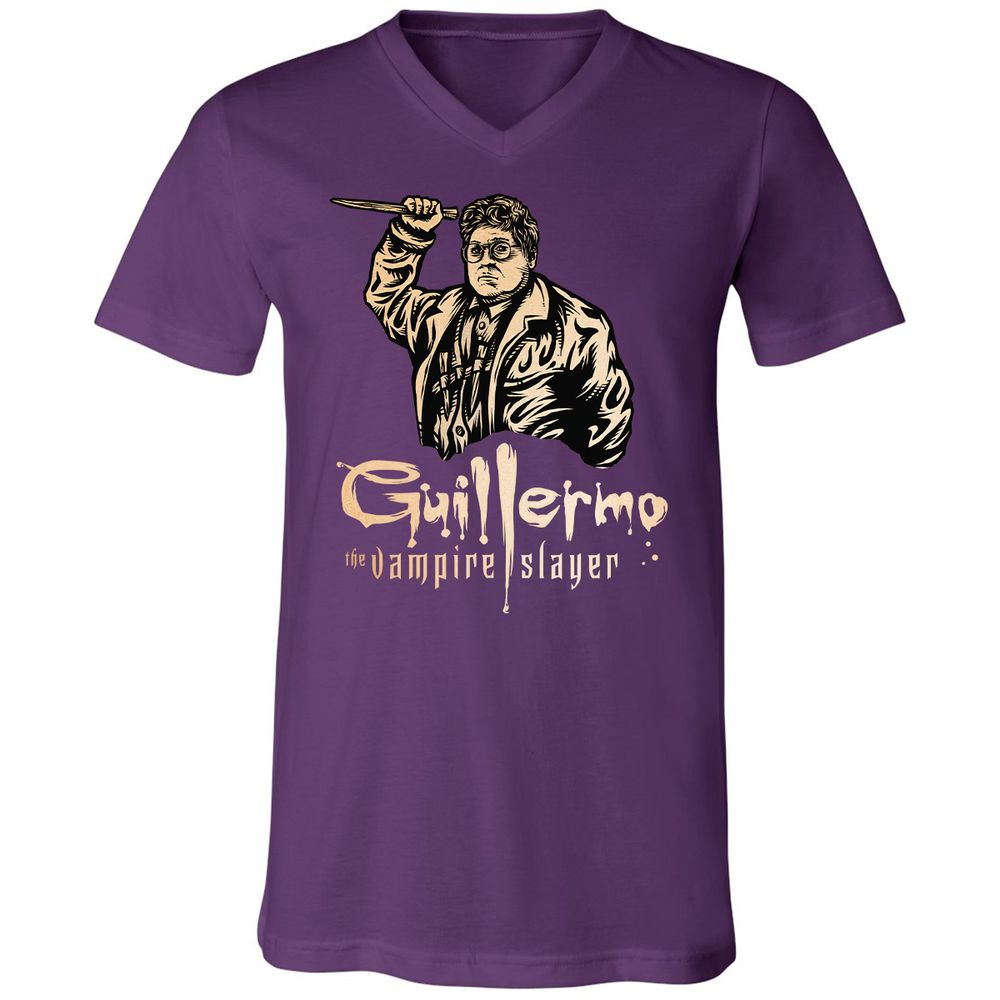 Unisex V-Neck T-Shirt - 8GD1ZBD8 - Team Purple - 9
