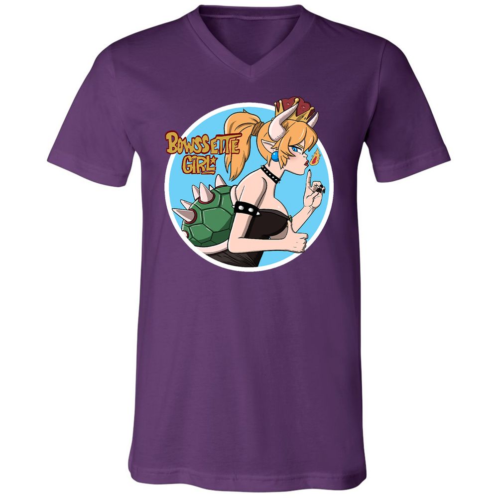 Unisex V-Neck T-Shirt - CZNTBE2B - Team Purple - 9