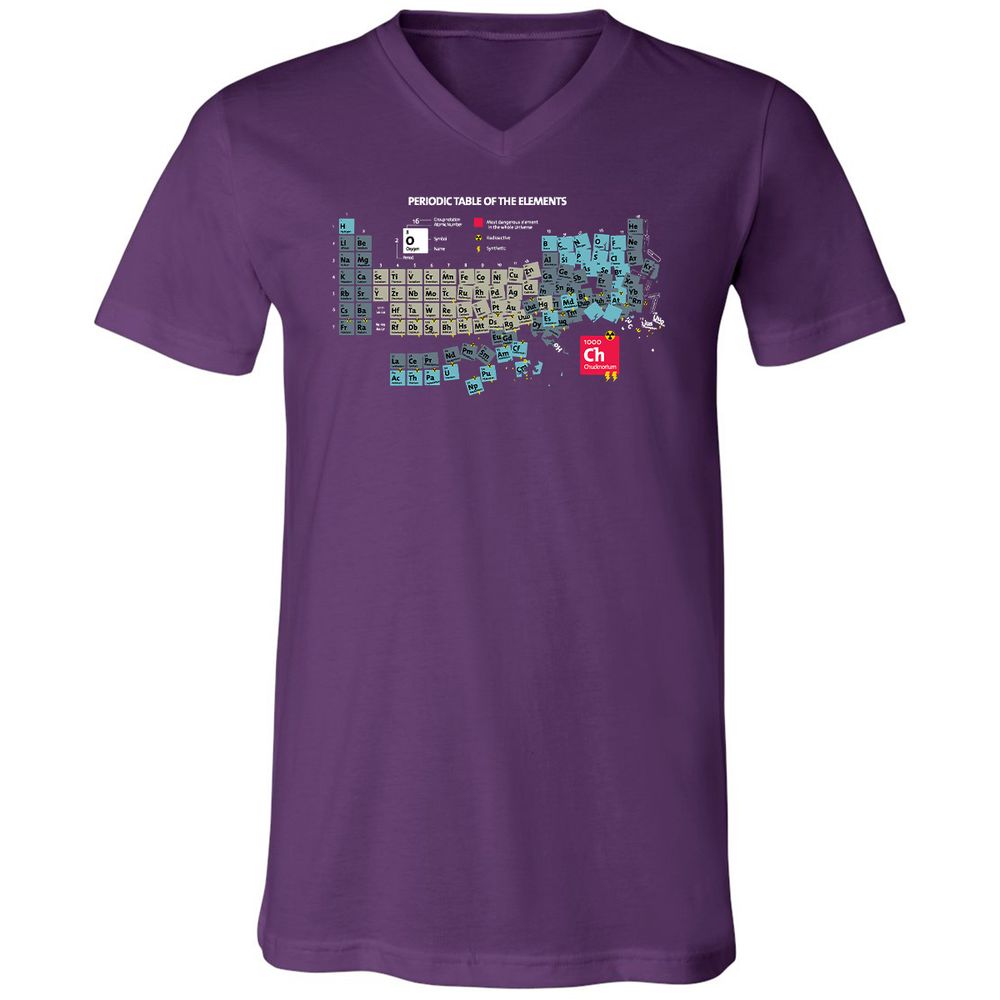 Unisex V-Neck T-Shirt - SXQV4HBL - Team Purple - 9