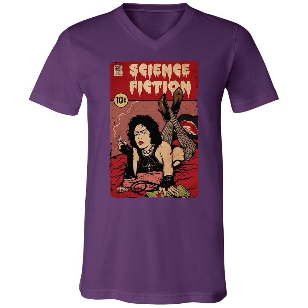 Unisex V-Neck T-Shirt - BDRC7EDK - Team Purple - 9