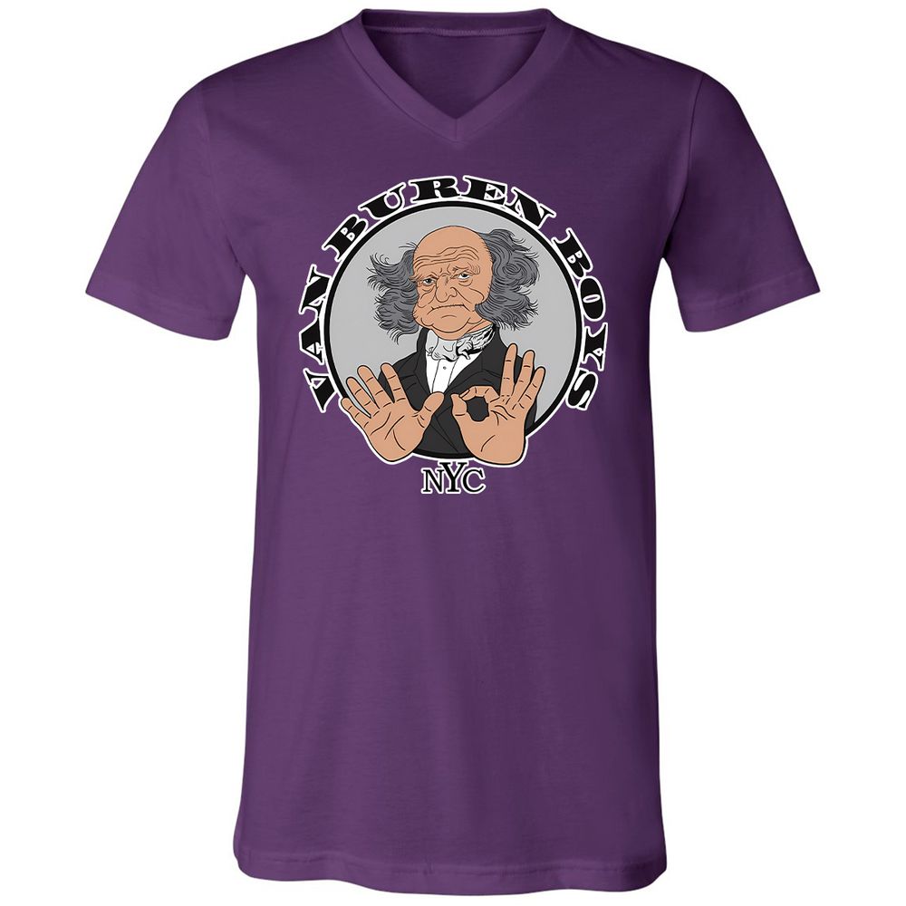 Unisex V-Neck T-Shirt - NEKEJSL3 - Team Purple - 9